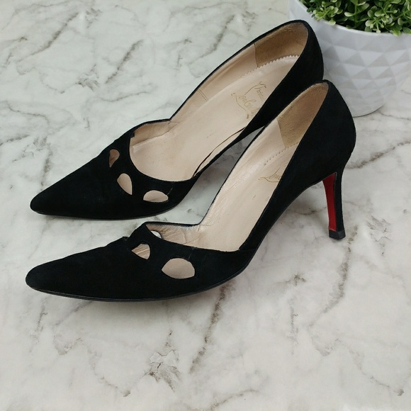 Christian Louboutin Shoes - SALE🌴Christian Louboutin black suede pointy heels